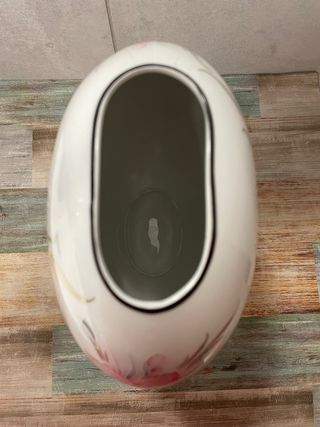 Set vaso portafiori e posacenere in porcellana