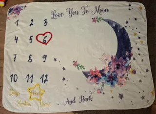 Tappeto per neonati con numeri e stelle