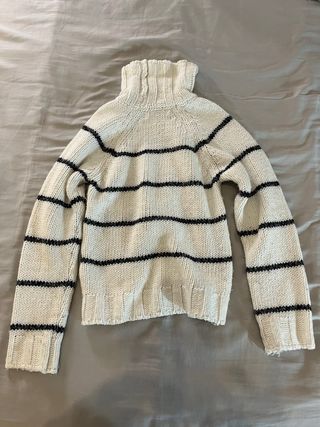 Jersey niña cuello alto rayas