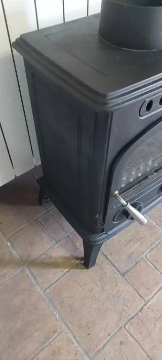 Estufa de leña de hierro fundido