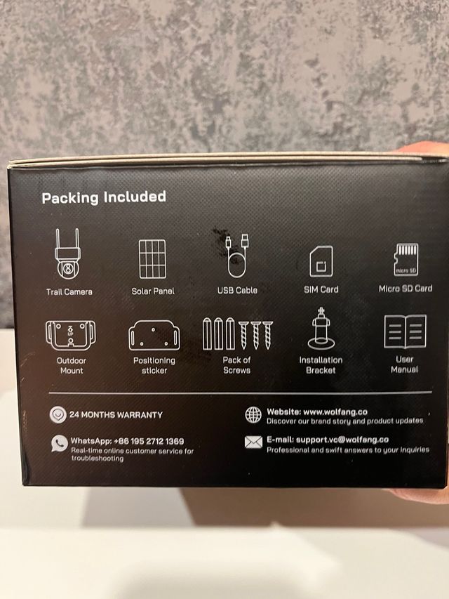 Cámara Exterior WOLFANG Solar 4G