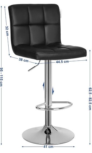 SONGMICS Sgabello da Bar Set di 2
