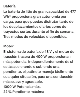 Patinete Eléctrico Xiaomi Pro 5