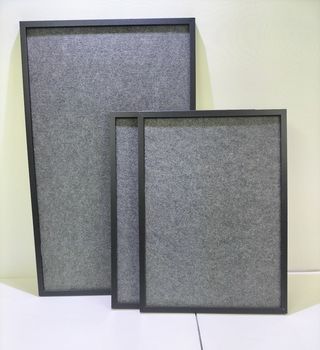 3 Marcos expositores forrados de fieltro