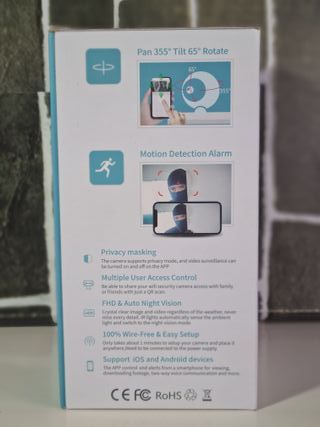 Cámara IP WiFi HD Tuya Smart Home 1296p – Nueva