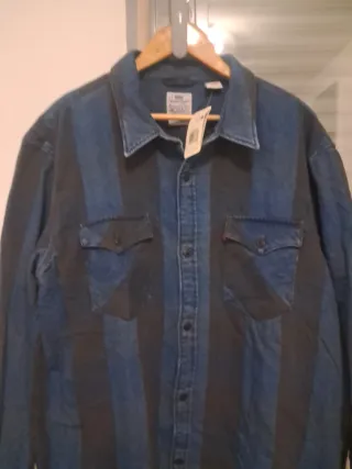 Camisa Levi's Rayas Hombre Azul/Gris