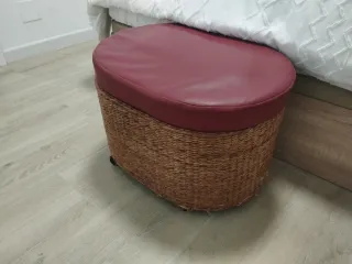 Arcón Descalzadora Mimbre y Piel