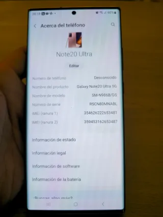 Samsung Galaxy Note 20 Ultra 5G - Perfetto stato