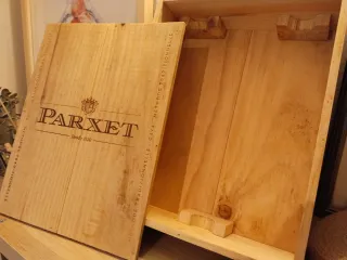 Caja de madera Parxet para 3 botellas