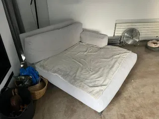 Sofá Chaise Longue Divan Gris Tela