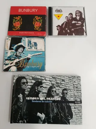 Lote 4 CDs Bunbury y Héroes del Silencio