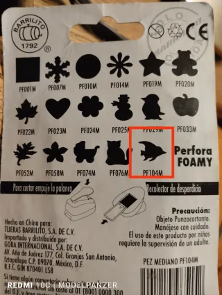 Perforadora de figuras Barrilito pez