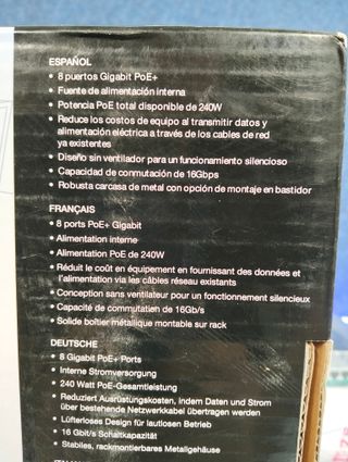 TRENDnet TPE-TG80F Switch 8 puertos Gigabit PoE+ 240 W