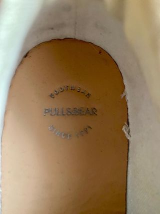 Zapatillas plataforma blancas lazo  36