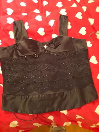 Precioso corpiño fiesta talla XXXL negro