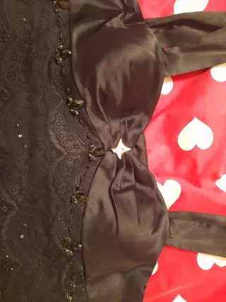 Precioso corpiño fiesta talla XXXL negro