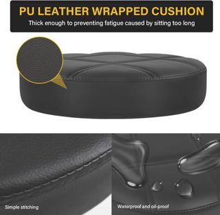 Taburete giratorio ajustable negro