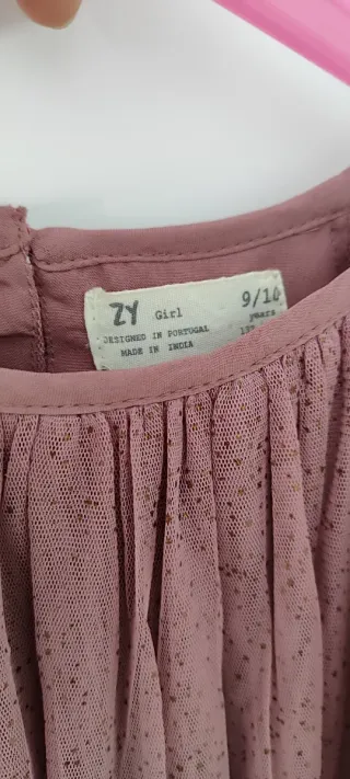 Vestido fiesta Zara niña talla 9/10