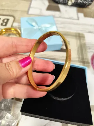 Pulseras Acero Inoxidable Diseño Griego,dorado,oro