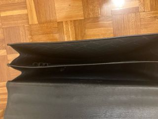 Maletín de cuero Emilio Tucci negro