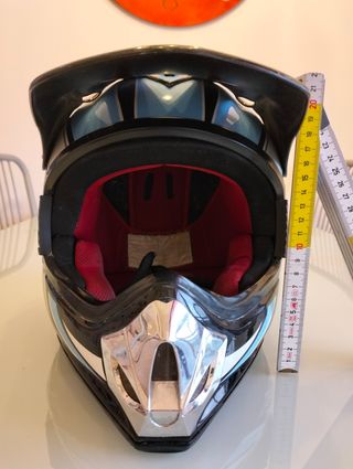 Casco Motocross Blu/Bianco