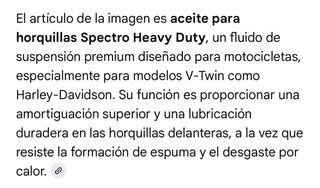 Aceite Horquilla Spectro Heavy Duty Harley Davidso