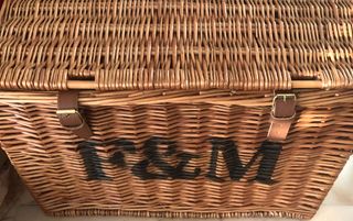 Baúl mimbre con tapa