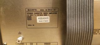 Sistema Audio SONY Ampli 100W Doble Pletina Radio