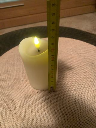 3 Velas LED Marfil con Temporizador y portavelas