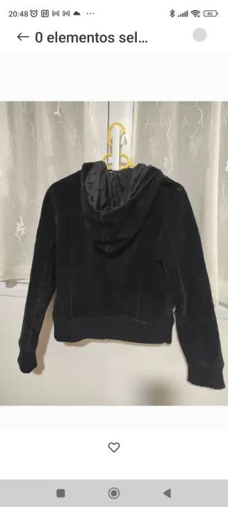 Cazadora Stradivarius ante negro Talla M