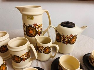 Tazas café con leche vintage floral