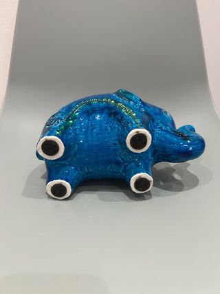 Grande elefante Bitossi vintage blu