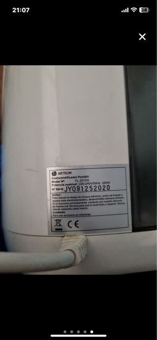 Deshumidificador Artrom