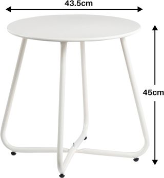 Mesa auxiliar redonda metálica 44 cm