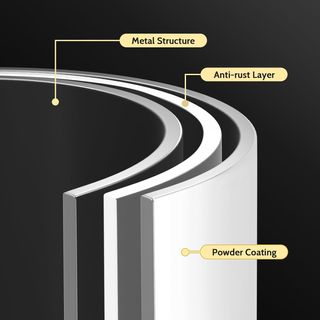 Mesa auxiliar redonda metálica 44 cm