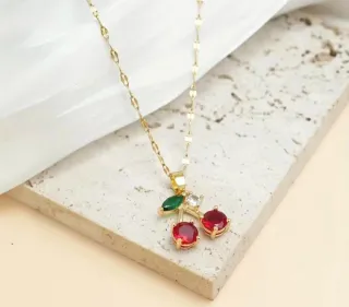 Colgante Acero Inoxidable Cerezas