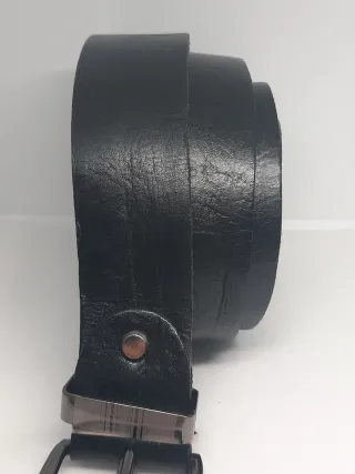 Cinturón Negro Hebilla Metálica