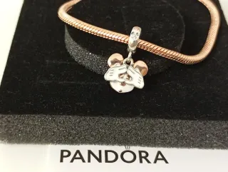 Pandora Doble Charm Mickey Manos Tapando Ojos.
