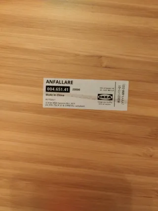 Mesa escritorio Ikea bambú con patas de metal