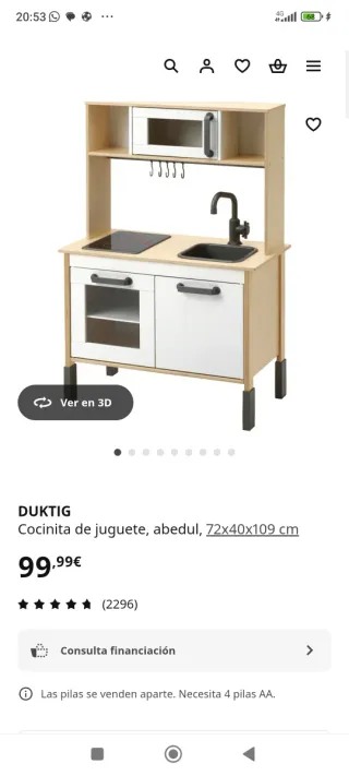 Cocinita de madera para niñas