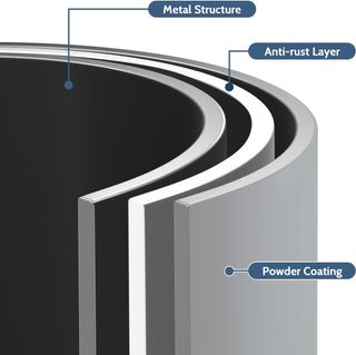 Mesa Auxiliar Redonda Metálica Gris 44cm