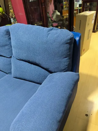 Sofá 3 plazas azul
