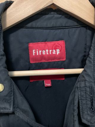 Abrigo Gabardina Negro Firetrap Talla L