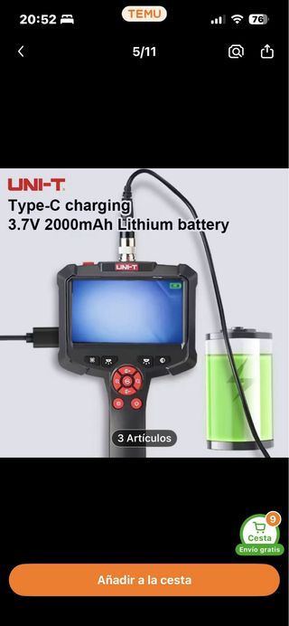 Endoscopio Industrial UNI-T HD