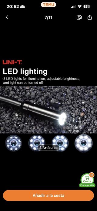 Endoscopio Industrial UNI-T HD