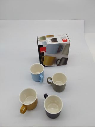 IBILI - Set de 4 Tazas de café, 110 ml, Expresso Colorfull