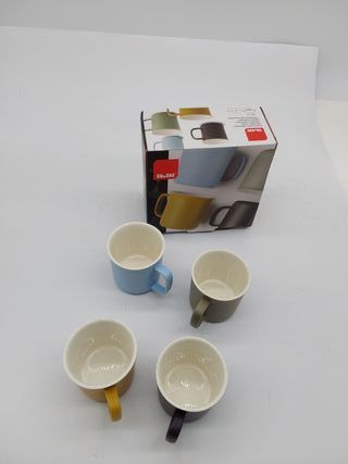 IBILI - Set de 4 Tazas de café, 110 ml, Expresso Colorfull