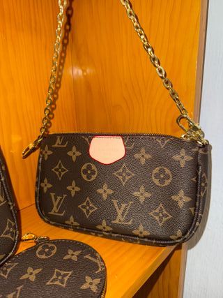 Louis Vuitton Bolso Marrón y Rosa