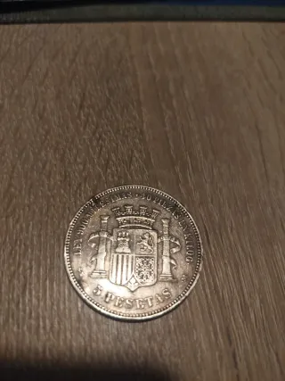 Moneda 5 Pesetas Plata 1870 La Gloriosa