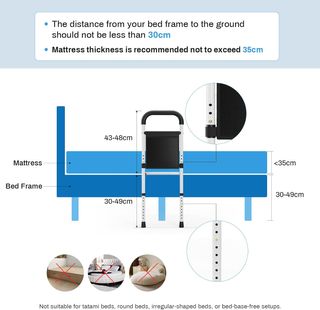 Barandilla Cama Ajustable con Bolsa
